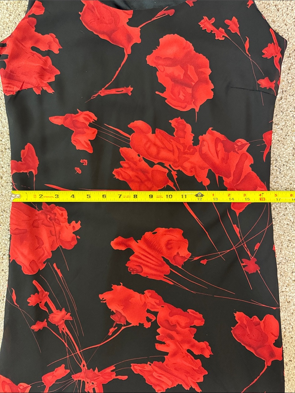 Red Floral Maxi Dress - Picture 3 of 10